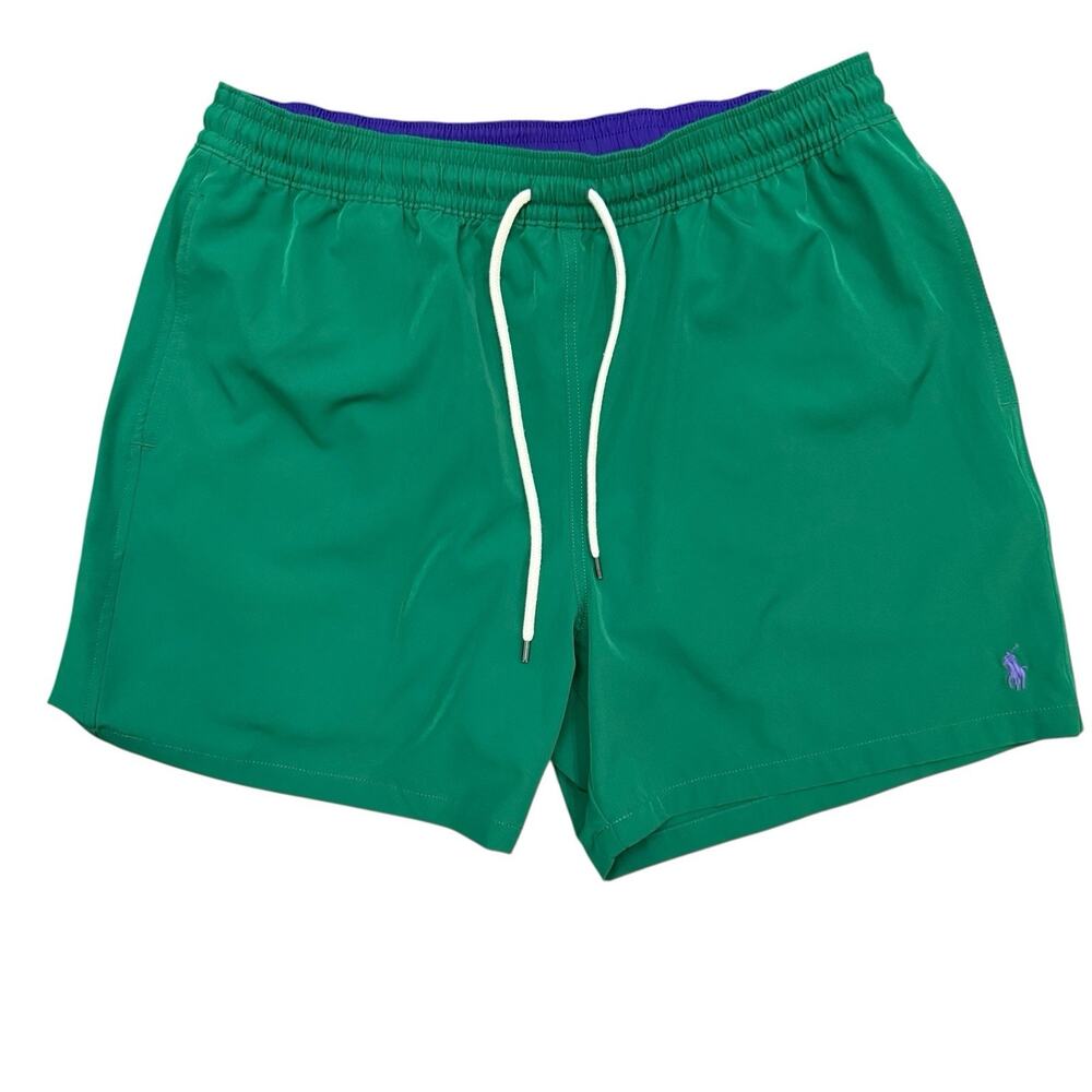 Polo Ralph Lauren Logo Embroidered Swim Trunks Shorts Green XXL Mens Casual